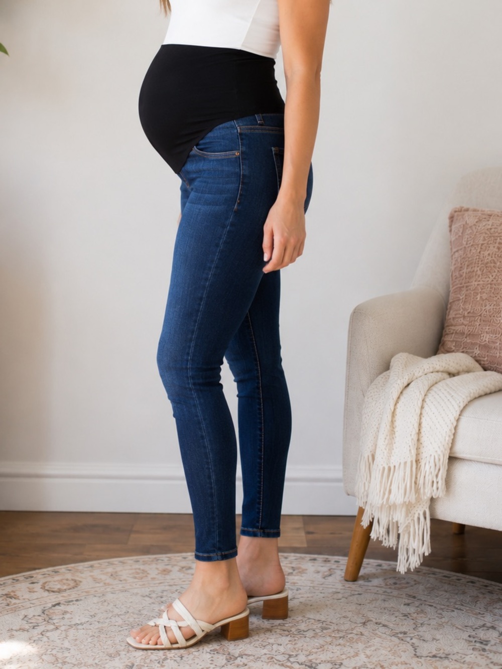 NWT Stitch Fix Liverpool Sienna Ankle Maternity Jeans In Elysian Dark Size 8/29